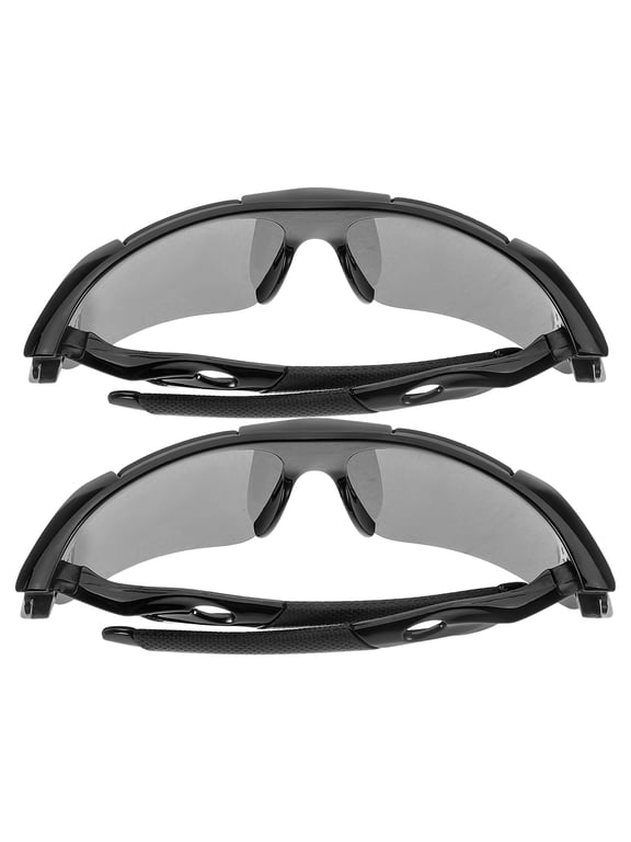 2-Pack Gray PC Mountain Sport Sunglasses with Windproof Lenses for Cycling, Hiking and Outdoor Travel Activities