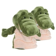 CRAFTHROU 2-Pack Soft Plush Hand Puppets for Kids, Interactive Storytelling Props, Green, 9.8x7.9x7.1 inches