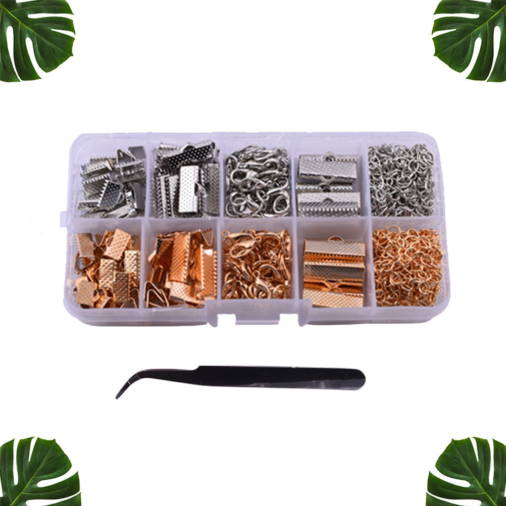 CRAFTHROU 371Set Necklace Chains Jewelry Making Kit Metal Assorted ...