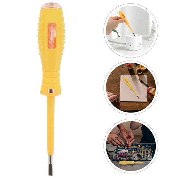 CRAFTHROU 3Pcs Circuit Tester Screwdriver for Electrical Work and Maintenance