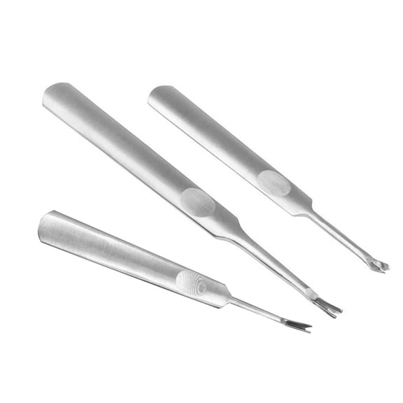 CRAFTHROU 3Pcs Graver Shaped Stitching Groover for Leather Crafting Adults Silver Carbon Steel Skiving Tool