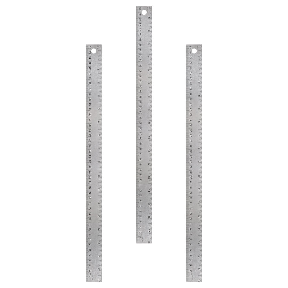 CRAFTHROU 3Pcs Straight Ruler With Cork For Architects And Engineers ...