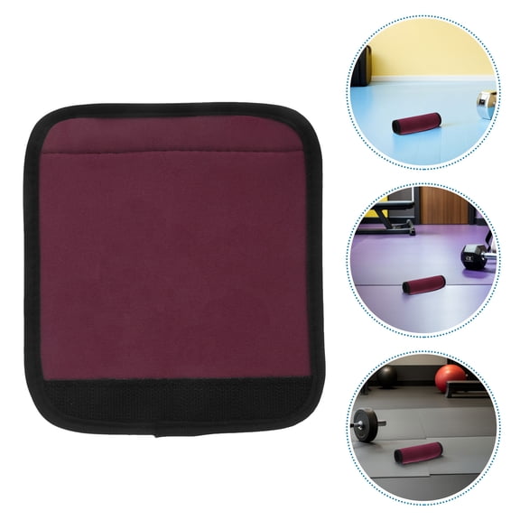 CRAFTHROU 4Pcs Barbell Protective Cover Dark Red Removable Anti Slip Pad for Weightlifting Workout