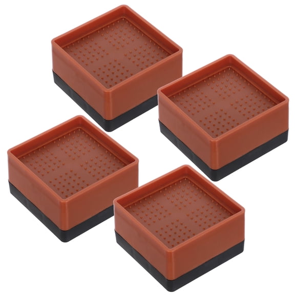 CRAFTHROU Treadmill Riser Blocks Brown Non-Slip Heavy Duty for Home 4Pcs