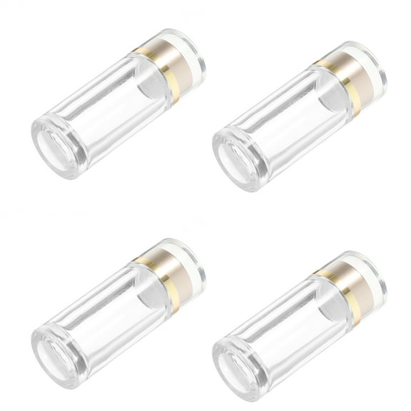CRAFTHROU 4Pcs Small Vials Transparent Cylindrical Leakproof Tight Seal For Small Liquid Containers