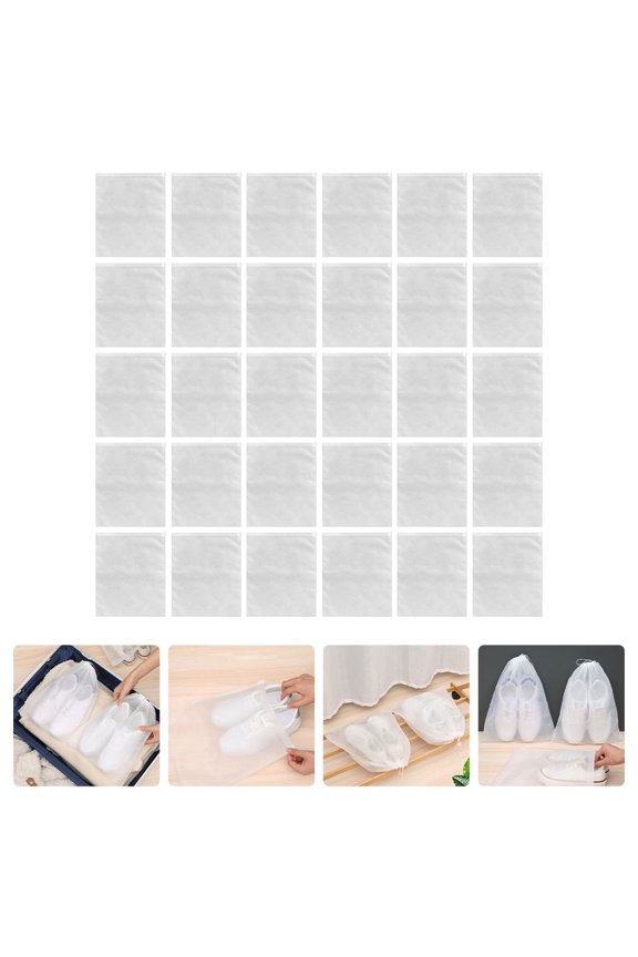 50Pcs Travel Storage Shoe Bag Non-Woven Fabric for General Users and Closet Storage