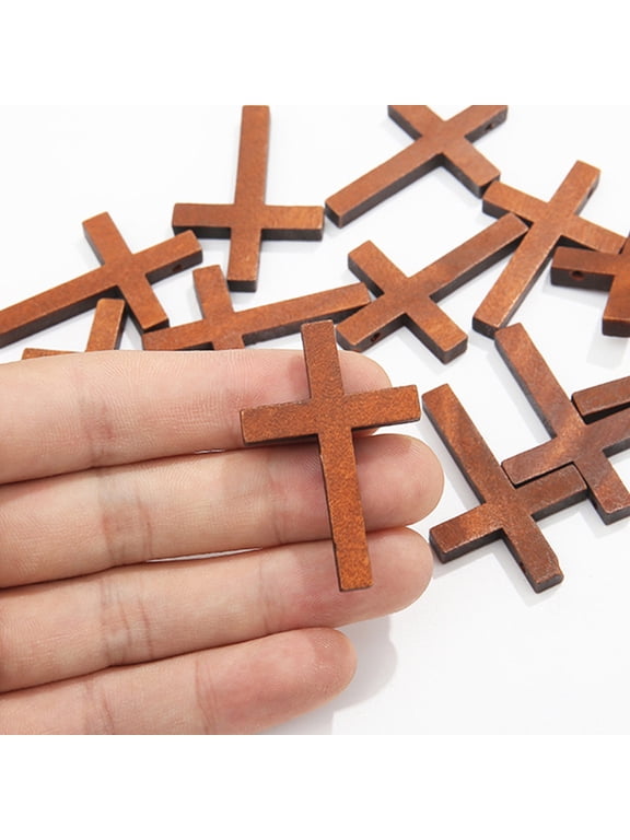 50Pcs Wooden Crosses Mini Wood Holding Crosses Bulk For Diy Projects