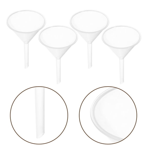 CRAFTHROU 5Pcs Small Long Neck Kitchen Funnel for Cooking and Science Experiments