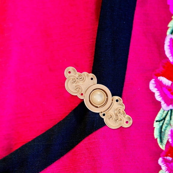 CRAFTHROU 6 Pairs Decorative Buttons Chic Large Buttons for Traditional Clothing