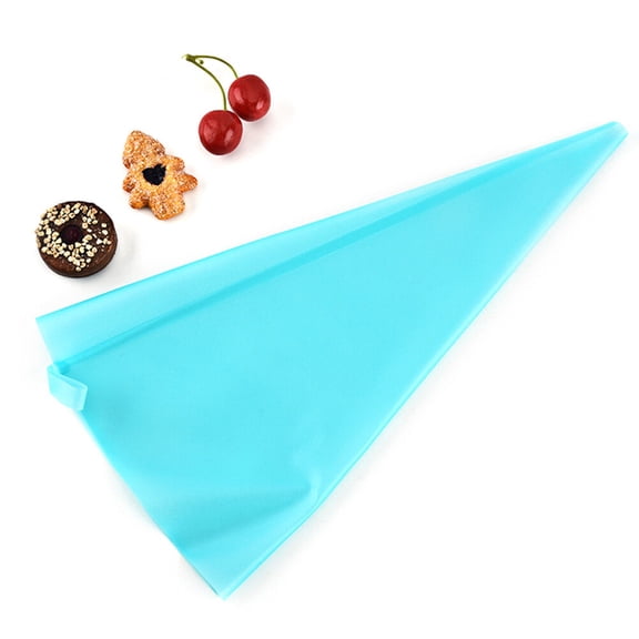 CRAFTHROU Beginner to Expert Users 6Pcs 16 Inches Blue Silicone Piping Bags for Baking