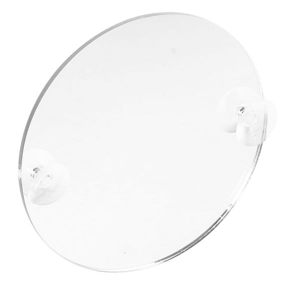 CRAFTHROU Betta Fish Suction Mirror 1Pcs for Training and Decoration 9.00X9.00X1.00CM Silver Acrylic