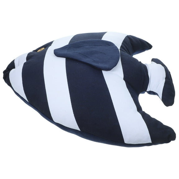 CRAFTHROU Home Cushion 1 Pc Blue Fish Shaped Pillow Cushion PP Cotton Comfortable Touch