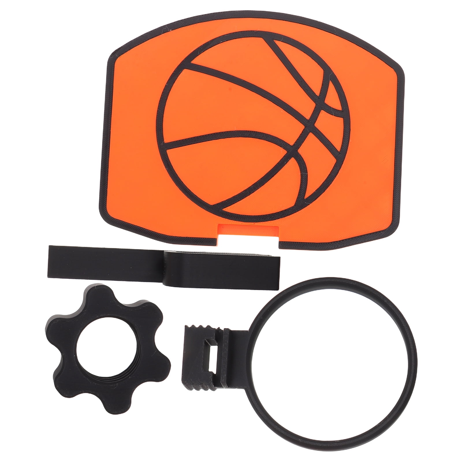 CRAFTHROU Indoor Clip on Trash Can Hoop Basketball Backboard Orange ...