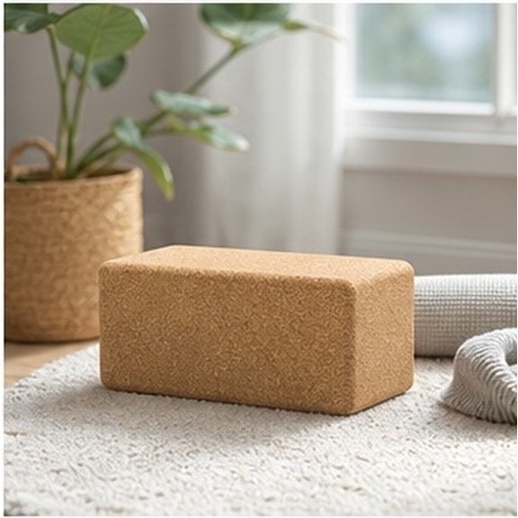 CRAFTHROU Natural Oak Yoga Training Brick with High Density and Nonslip Features for Exercise