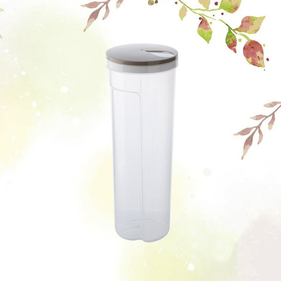 CRAFTHROU Square Khaki Storage Pot 1Set Oatmeal Canister Storage 11.3x4.1x3.3in