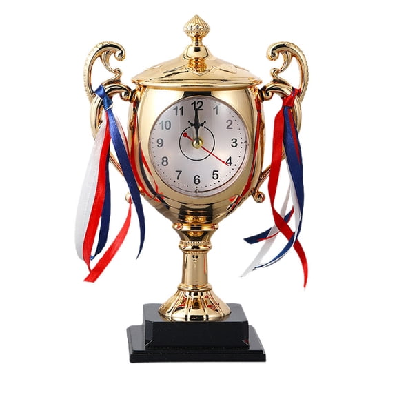 CRAFTHROU Trophy Style Clock in Plastic Material for Home and Club Use 1Pcs