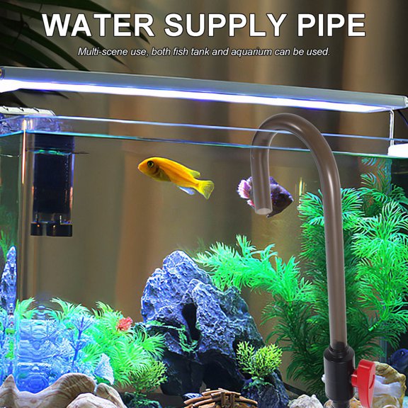 CRAFTHROU Water Changing Supply Tool Bend Hook for Fish Keeping 1Pcs 37.0x10.0x0.7In