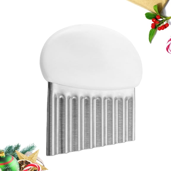 CRAFTHROU Wave Slicer 9.8x3.5in Stainless Steel French Fry Chopper for Cooking 1Pcs