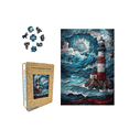 thumbnail image 1 of CRAFTHUB Landscape Wooden Puzzles for Adults – A3 Lighthouse Puzzle with 272 Pieces – Jigsaw Puzzles with Unique Shapes – Family Games for Kids and Adults – 15.4" x 10.9", 1 of 5
