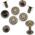 thumbnail image 1 of CRAFTME STUDIO 3/8" Fancy Leather Rivets Round Rapid Rivet Studs for Bags, Belts and Bracelets Decoration, 50 Pieces (Star AB), 1 of 3
