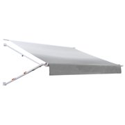 CRAFTOPIA Manual RV Awning Complete Kit, 10.12FT Retractable Awning with Aluminum Alloy Frame & Waterproof PVC Fabric, Outdoor Camping Trailer Awning, Gradient Gray