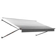 CRAFTOPIA Manual RV Awning Complete Kit, 14.12FT Retractable Awning with Aluminum Alloy Frame & Waterproof PVC Fabric, Outdoor Camping Trailer Awning, Gradient Black