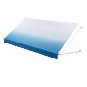CRAFTOPIA Manual RV Awning Complete Kit, 17.12FT Retractable Awning with Aluminum Alloy Frame & Waterproof PVC Fabric, Outdoor Camping Trailer Awning, Gradient Blue