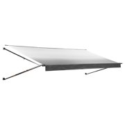 CRAFTOPIA Manual RV Awning Complete Kit, 20.12FT Retractable Awning with Aluminum Alloy Frame & Waterproof PVC Fabric, Outdoor Camping Trailer Awning, Gradient Black