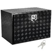CRAFTOPIA Underbody Truck Box, 48 x 24 x 24 in, Heavy Duty Aluminum Diamond Plate, Lock & Keys, Waterproof Trailer Storage with T-Handle Latch