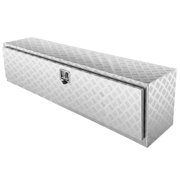 CRAFTOPIA Underbody Truck Box, 60 x 17 x 18 in, Heavy Duty Aluminum Diamond Plate, Lock & Keys, Waterproof Trailer Storage with T-Handle Latch