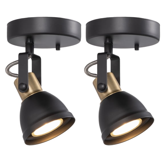 CRAFTRONOS 1 Light Wall Mount Track Light Kit Modern Rotatable Ceiling Spotlights 2 Pack