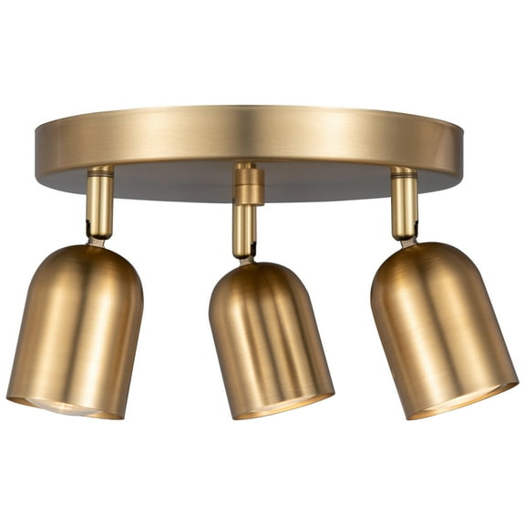CRAFTRONOS 3 Light Track Light Matte Brass Adjustable Ceiling Canopy CR62163MB