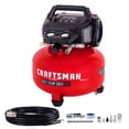 thumbnail image 1 of CRAFTSMAN 6 Gallon Pancake Air Compressor, Portable Oil-Free, 150 PSI, 2.6 SCFM @ 90 PSI, with 10-Piece Accessory Kit, Model CMXECXA0210641B, 1 of 9