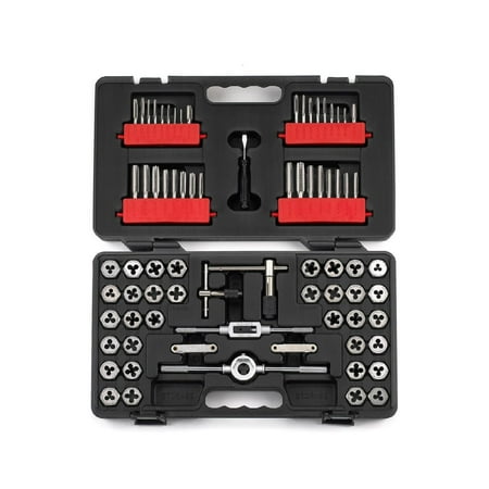 CRAFTSMAN 75 pc. Combination Tap & Die Set, Carbon Steel Finish Rust-resistant Tool Set, 75 Piece