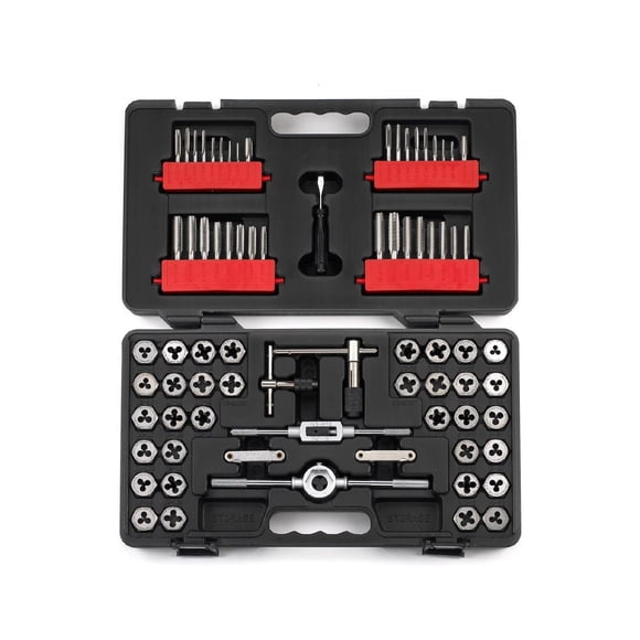 CRAFTSMAN 75 pc. Combination Tap & Die Set, Carbon Steel Finish Rust-resistant Tool Set, 75 Piece