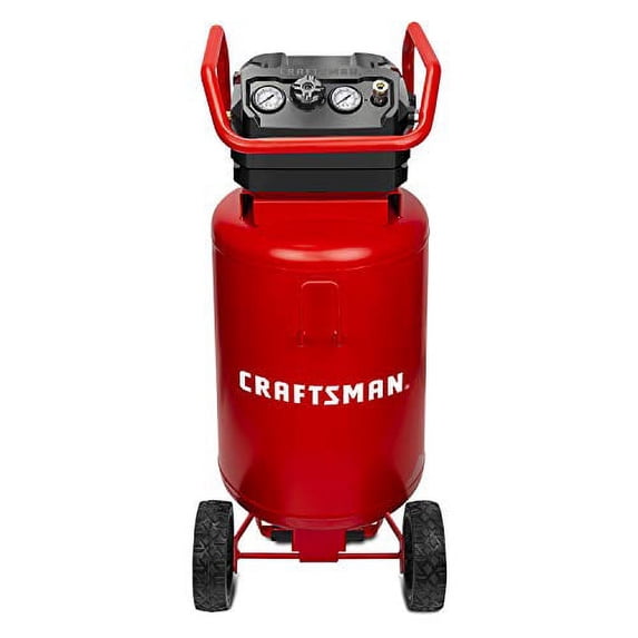 CRAFTSMAN Air Compressor, 20 Gallon, 1.8 HP, Oil-Free Air Tools, Max 175 PSI Pressure, 2 Quick Coupler, Long Lifecycle Low Noise, Model: CMXECXA0232043, Red