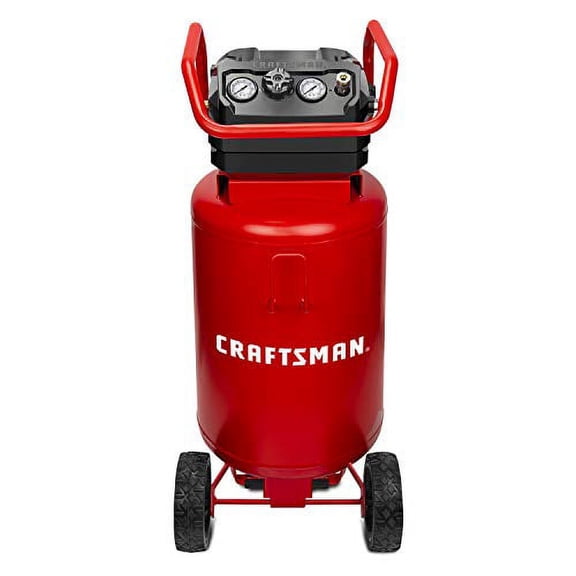 CRAFTSMAN Air Compressor, 20 Gallon, 1.8 HP, Oil-Free Air Tools, Max 175 PSI Pressure, 2 Quick Coupler, Long Lifecycle Low Noise, Model: CMXECXA0232043, Red