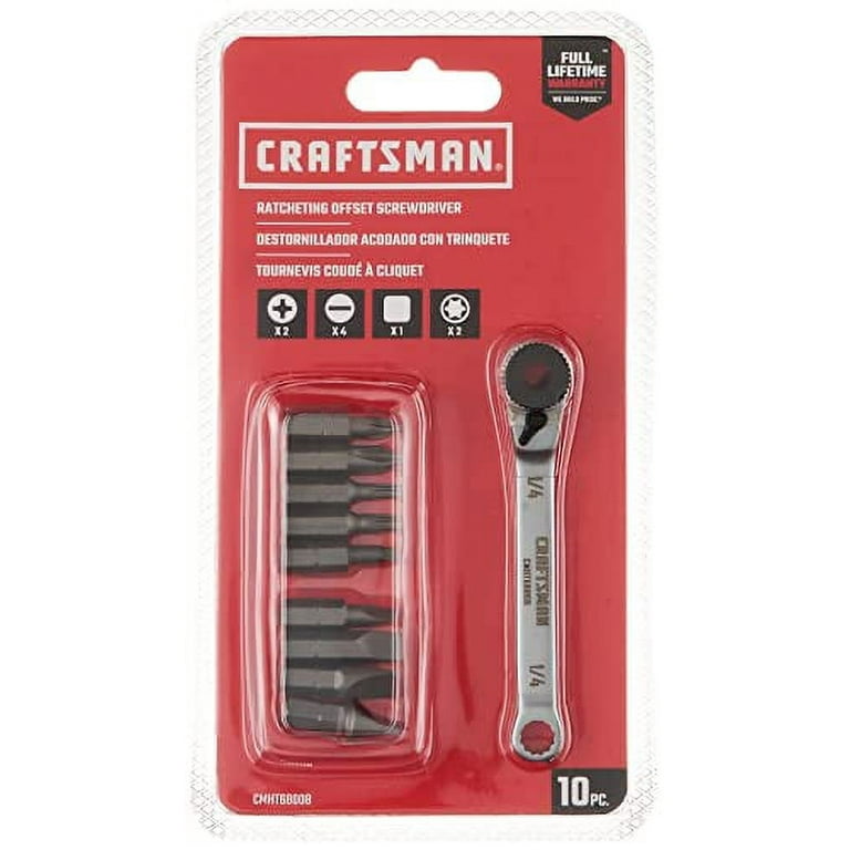 CRAFTSMAN 10-Piece Steel Handle Ratcheting Multi-Bit Screwdriver Set CRAFTSMAN 10-Piece Steel Handle Ratcheting Multi-Bit Screwdriver Set