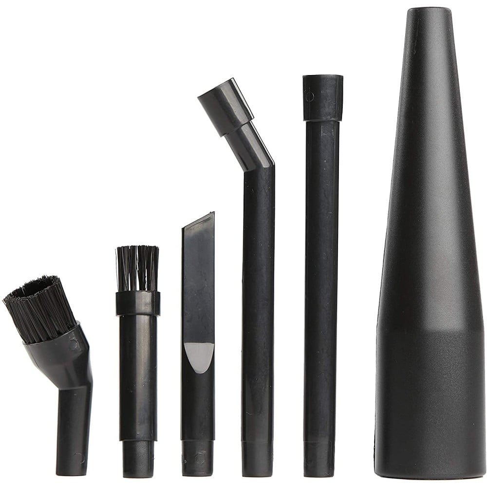 Black Glossy 6-Piece Micro Cleaning Kit for Wet/Dry Vacuums