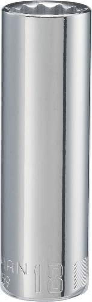 CRAFTSMAN Deep Socket, Metric, 1/2-Inch Drive, 18mm, 12-Point (CMMT44459)