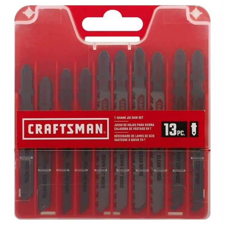 CRAFTSMAN 13-Pack T-shank High-carbon Steel Jigsaw Blade Set CRAFTSMAN 13-Pack T-shank High-carbon Steel Jigsaw Blade Set
