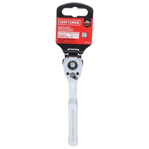 CRAFTSMAN Low Profile Ratchet, 1/4 Inch Drive, 72 Tooth (CMMT86721)