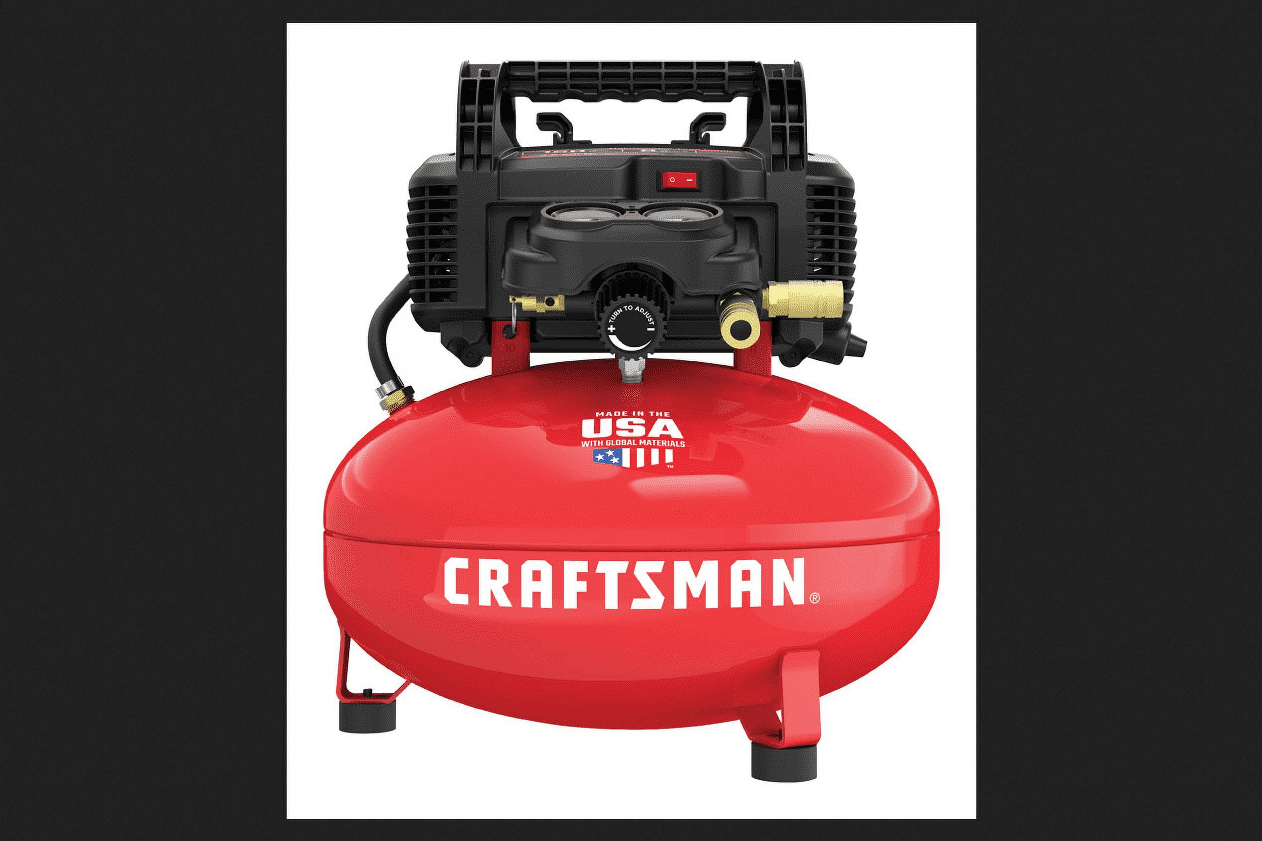 CRAFTSMAN Red 0.8HP 150 PSI 1-Stage Oil-Free Air Compressor 6 gal