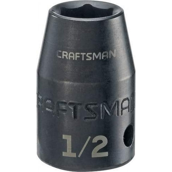 CRAFTSMAN Shallow Impact Socket, SAE, 1/2-Inch Drive, 1/2-Inch (CMMT15850)