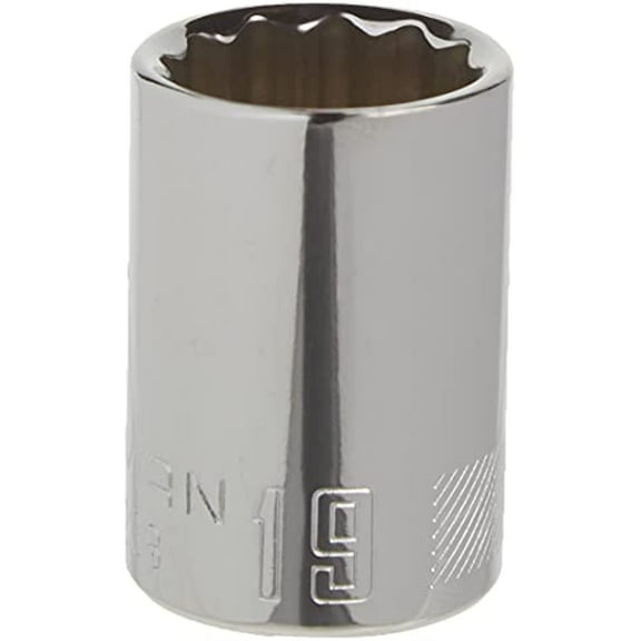 CRAFTSMAN Shallow Socket, Metric, 1/2-Inch Drive, 19mm, 12-Point (CMMT44238)