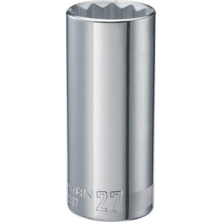 1/2 in. Drive 27 mm 12-Point Metric Deep Socket 1/2 in. Drive 27 mm 12-Point Metric Deep Socket