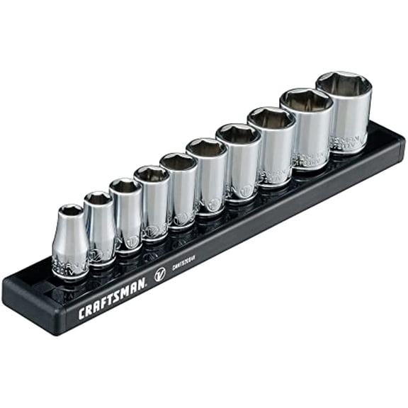 CRAFTSMAN V-SERIES Socket Set, Shallow SAE 1/4 Inch Drive, 10 Piece (CMMT17300V)
