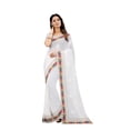 thumbnail image 1 of CRAFTSTRIBE Gorgette Saree Embroidered Sequence Work Sari Unstitched Blouse, 1 of 3