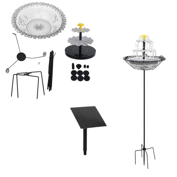 CRAGRSI Bird Bath Fountains Solar Power Squirrel Proof Solar Bird Bath Fountains