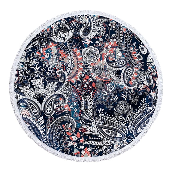 CRAGRSI Round Microfiber Beach Towels Sandproof for Swimming Pool